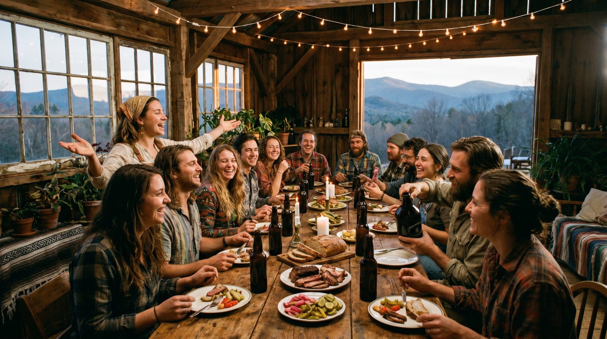 A home-hosted Tenseats supper club in Asheville, NC