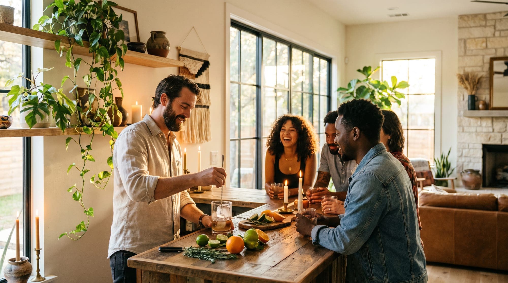A home-hosted Tenseats supper club in Austin, TX