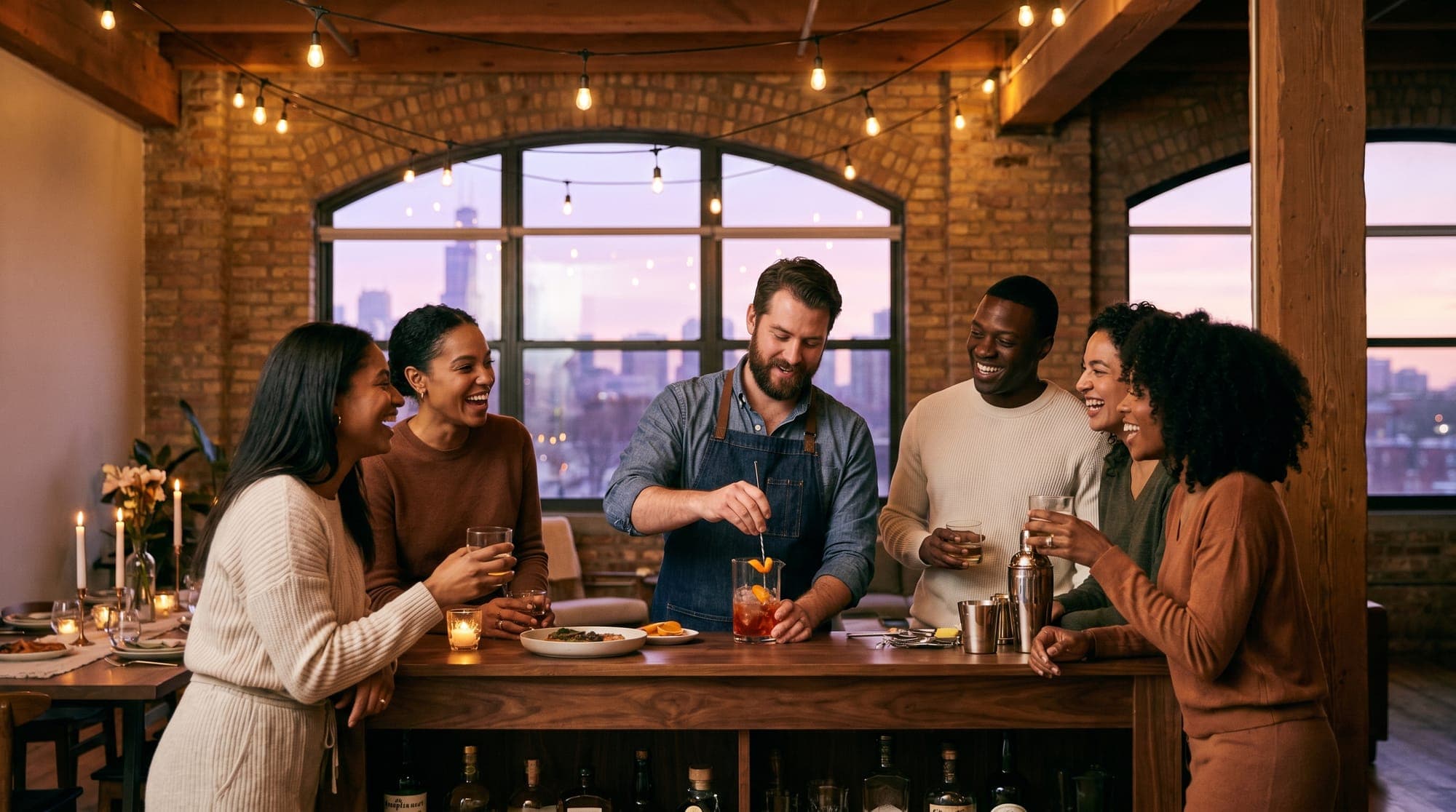 A home-hosted Tenseats supper club in Chicago, IL